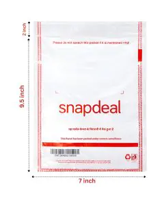 Snapdeal 52 Micron Transparent Flap Seal Poly Bags, PL03 - 7in x 9.5in, Pack of 50000